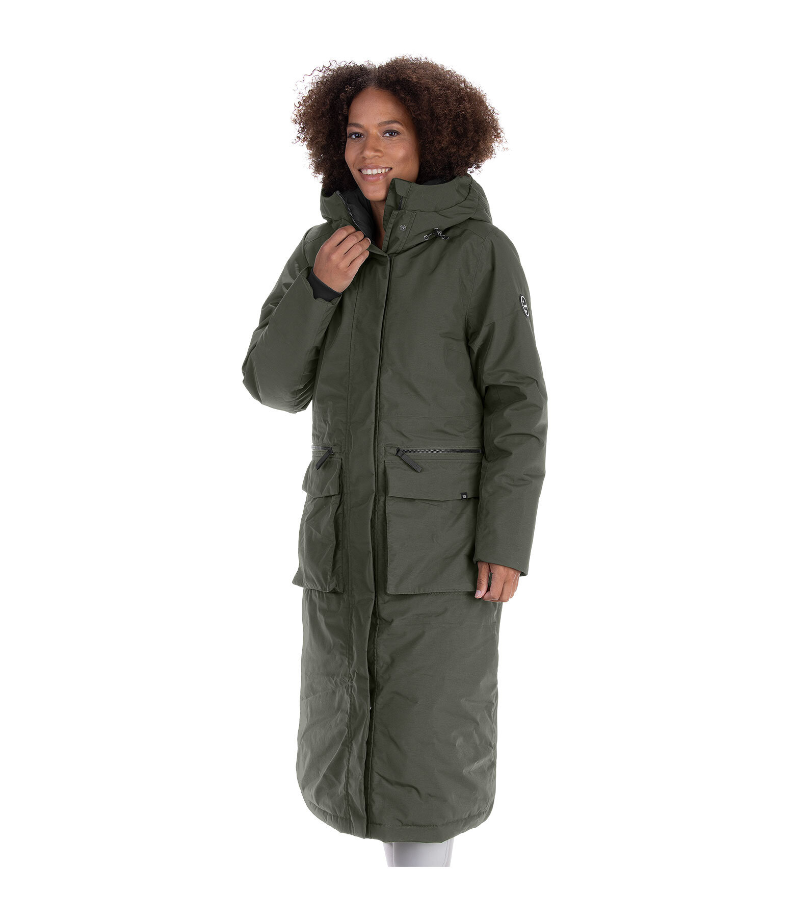 functionele lange parka Claudi met capuchon