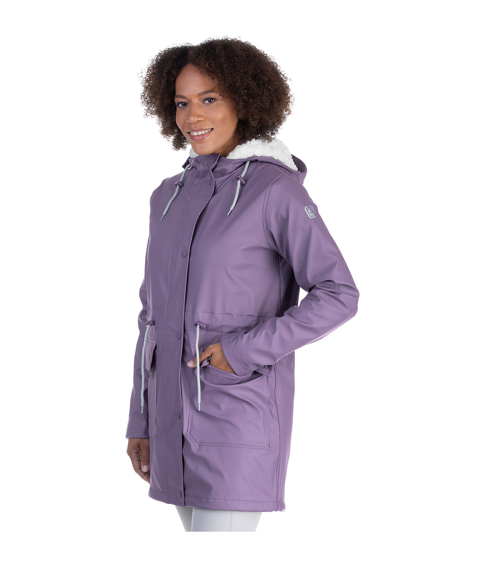 teddyfleece regenjas Stella II met capuchon