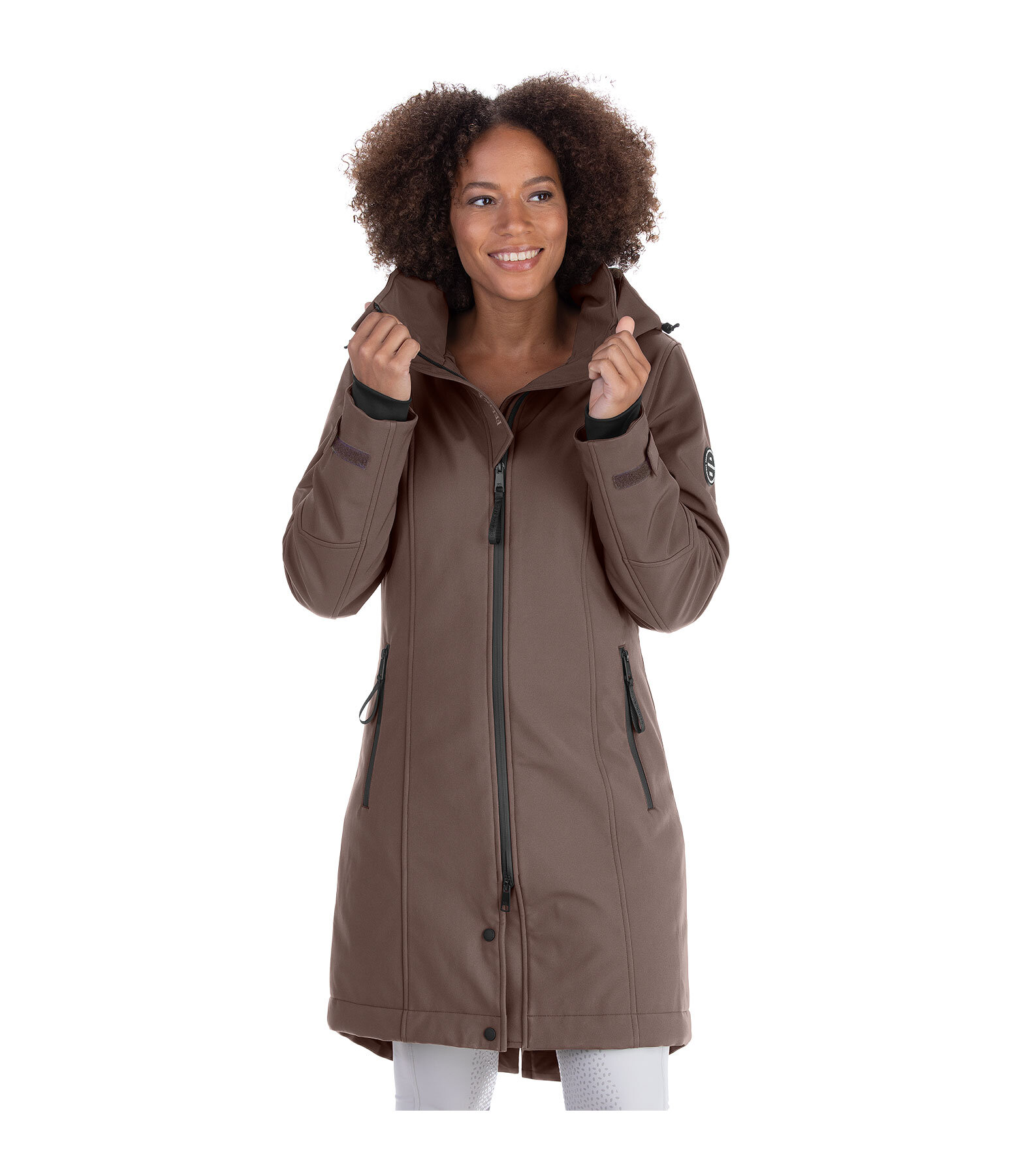 softshell rij-jas Aurelie met capuchon