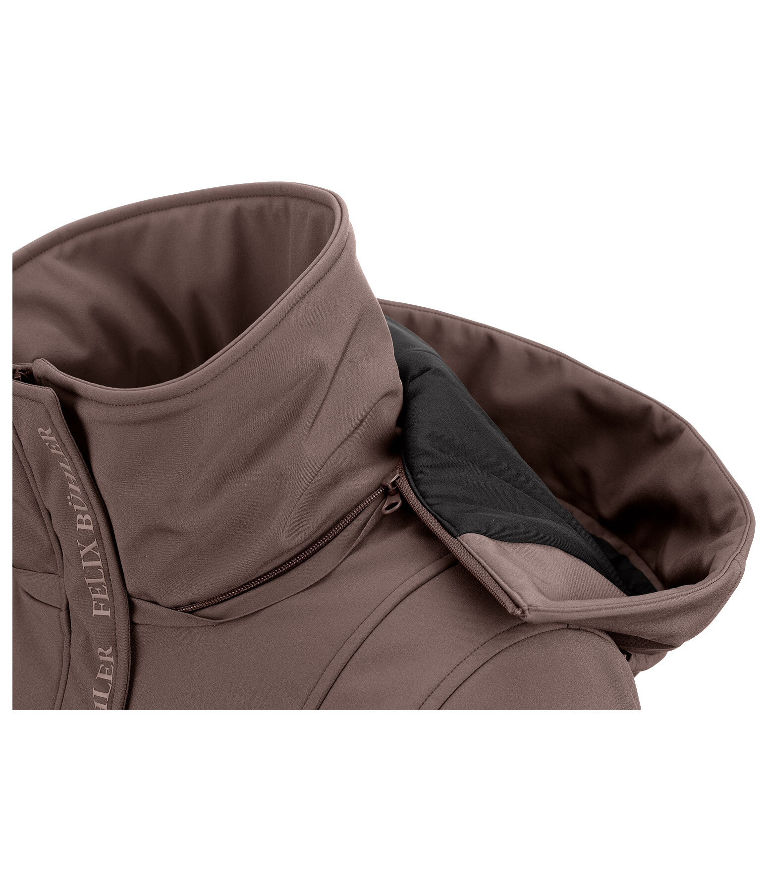 softshell rij-jas Aurelie met capuchon