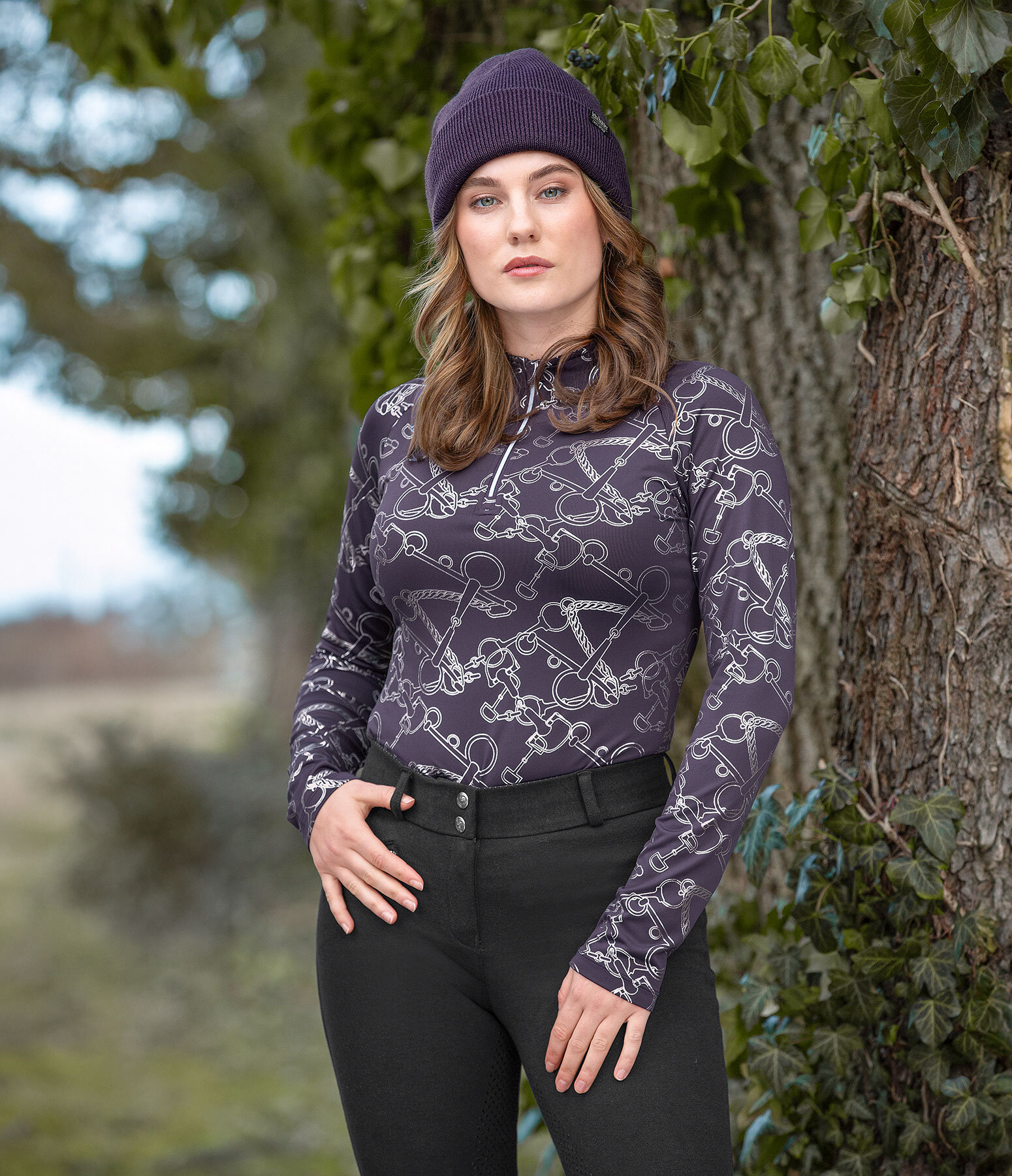 dames-outfit Emma in dark-violet