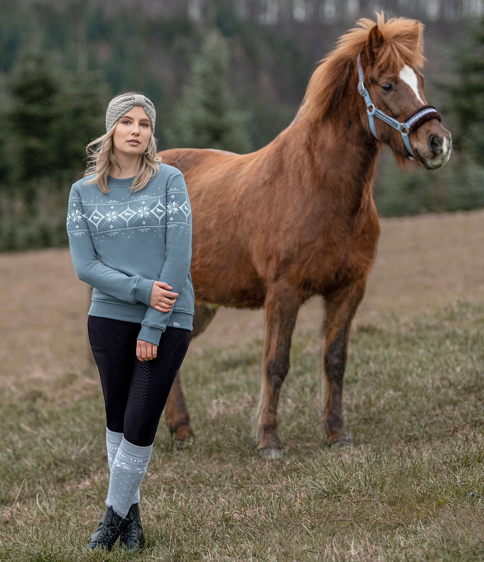 IJsland-Outfit Spirit in grijs/lichtblauw