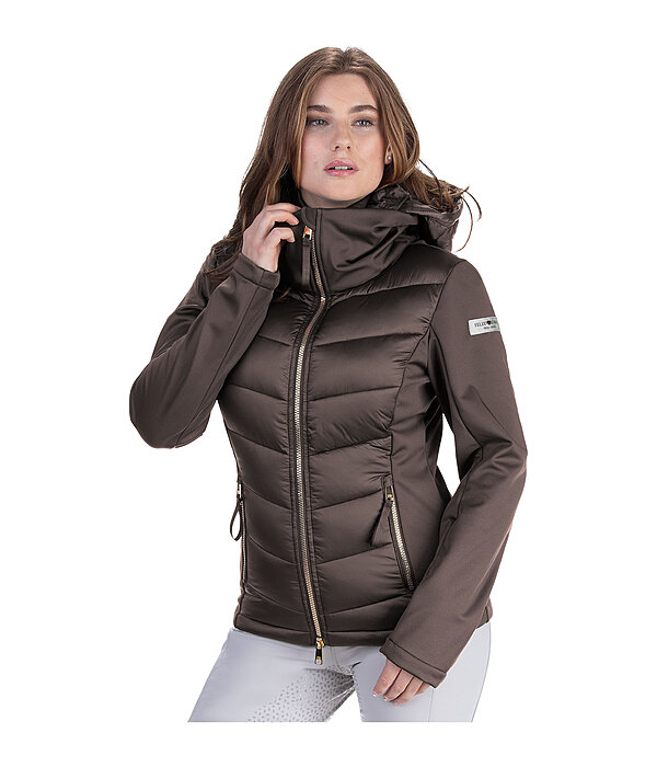 softshell combi rij-jas Claire met capuchon